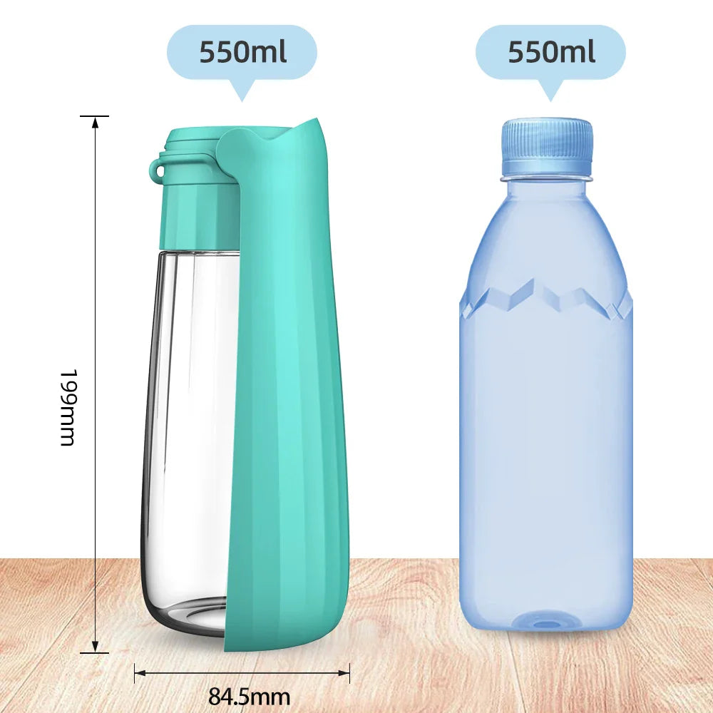 Honden Drinkfles Lapuro FoldDrink | Opvouwbare waterdispenser voor onderweg | 550 ml | Voor kleine & grote honden en katten