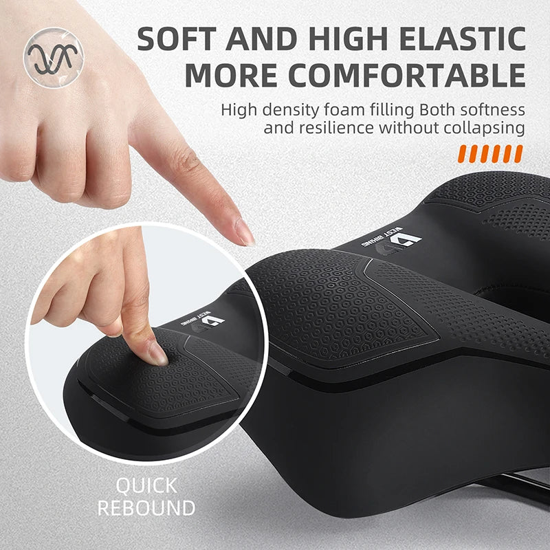 Comfortabele Schokbestendige Fiets Zadels met Hol Ontwerp – Antislip Kussen voor MTB en Racefiets