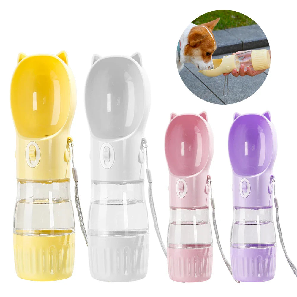 PetHydra Duo Honden Drinkfles met Voederbak | 2-in-1 Outdoor Dispenser | Voor Kleine & Grote Honden & Katten
