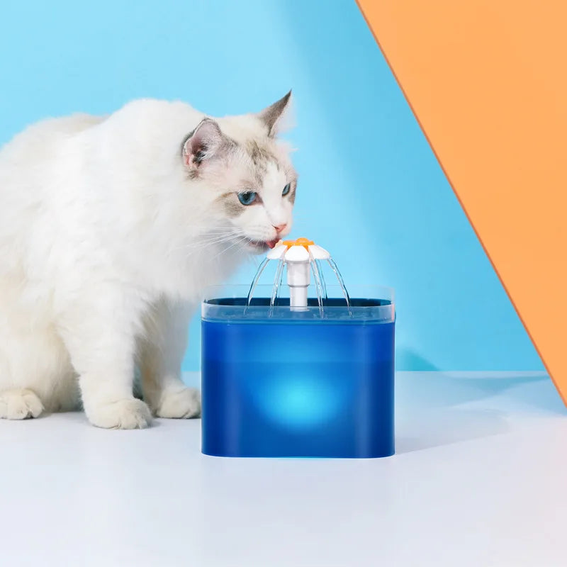 AquaMiau Katten Drinkfontein 2L | 4-voudig Filtersysteem | LED & App-besturing | Ultra Stil