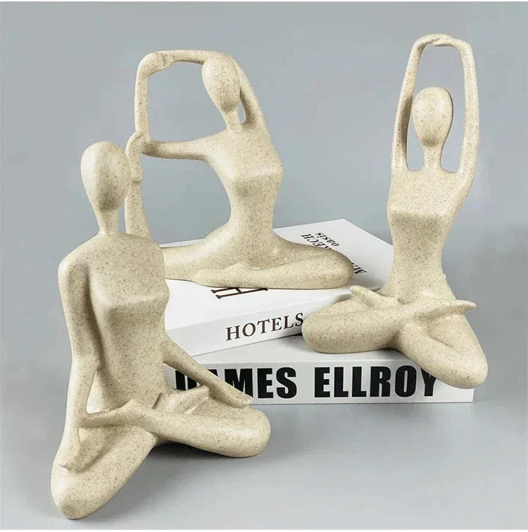 ZenJoy Vrouw in Yoga Standbeeld – Moderne Binnenhuisdecoratie van Resin