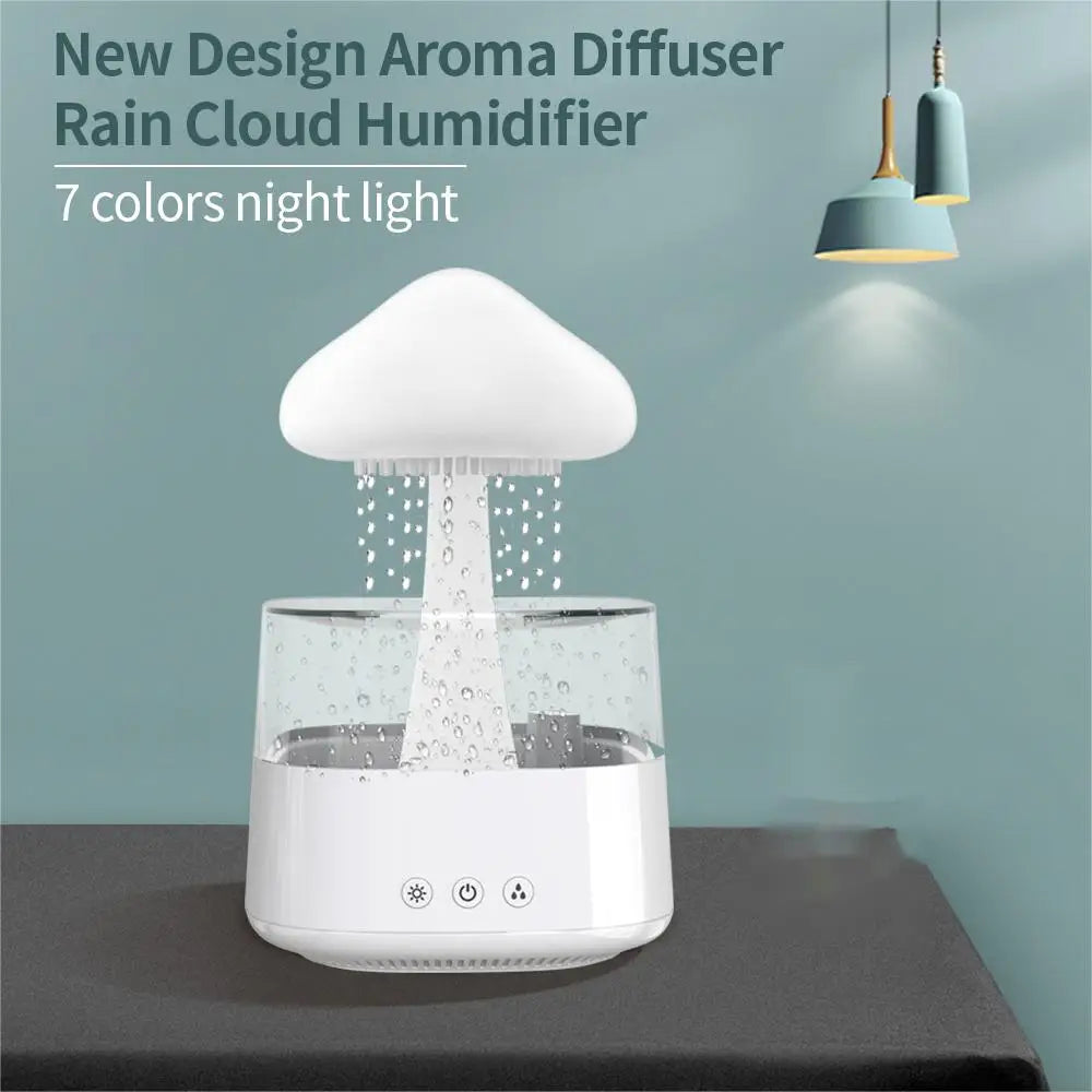 AquaLuxe Cloud Rain Diffuser | Creëer een rustgevende atmosfeer met kleurrijk licht