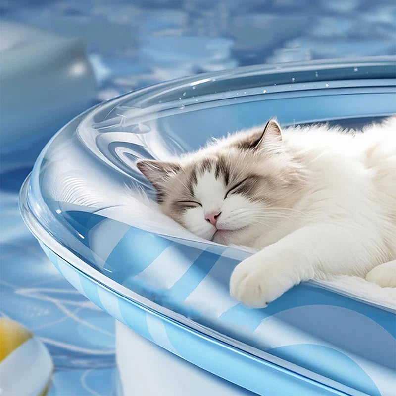 Kühlmatte FrostoPaws AquaPad | Opblaasbare Watermat voor Honden & Katten | Krabbestendig & met Luchtpomp | Verkrijgbaar in 3 Maten
