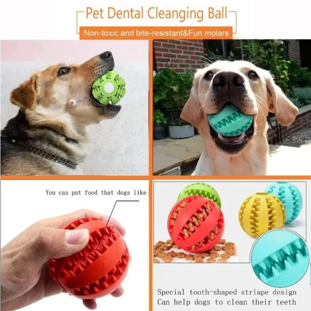 Hondenspeelbal ChewPlay FlexiBall | Interactief rubberen speelgoed met voerfunctie | Tandverzorging & Kauwen | Voor kleine honden