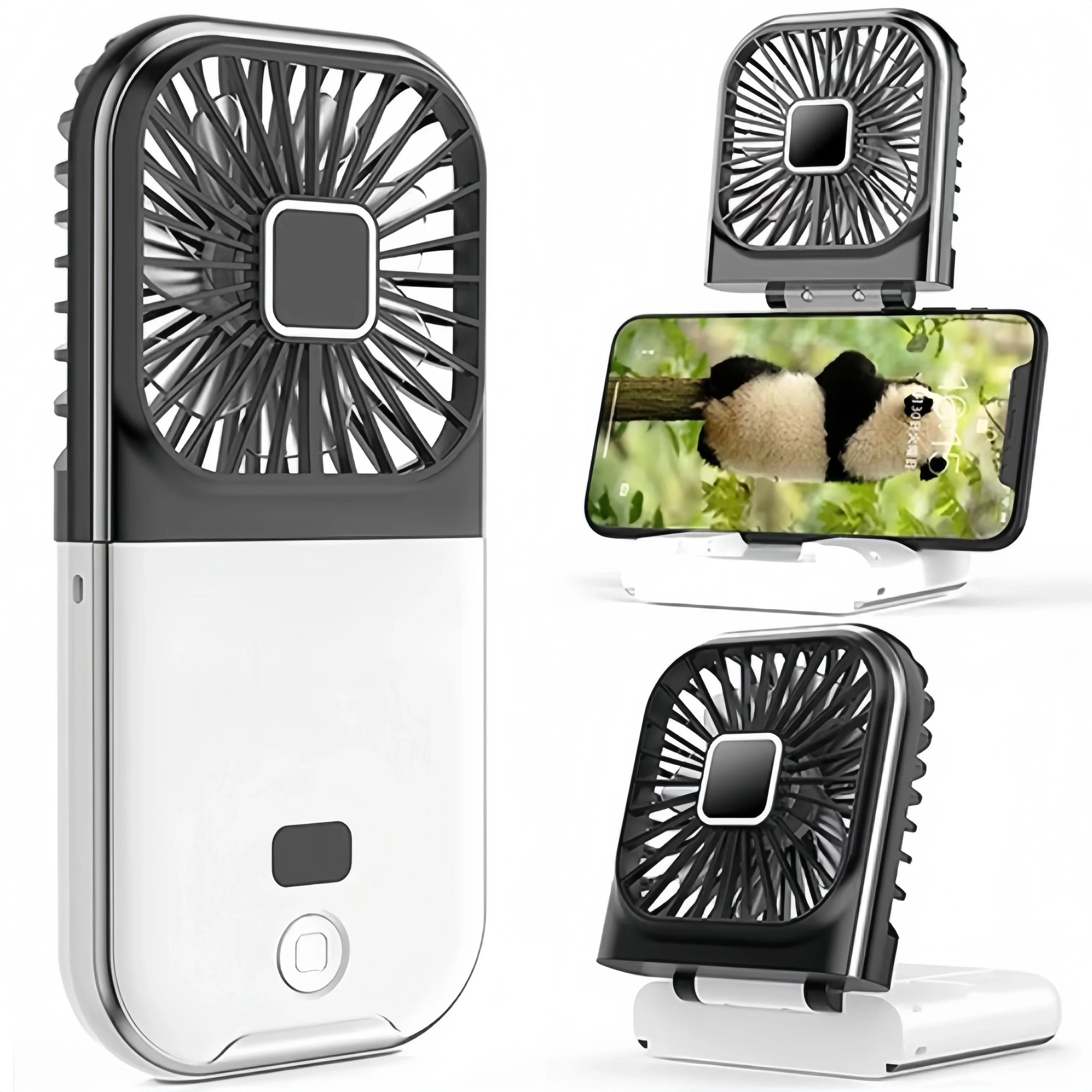 Luftigo Mini USB-Fan | Compact, oplaadbare ventilator met digitale weergave en meerdere windmodi