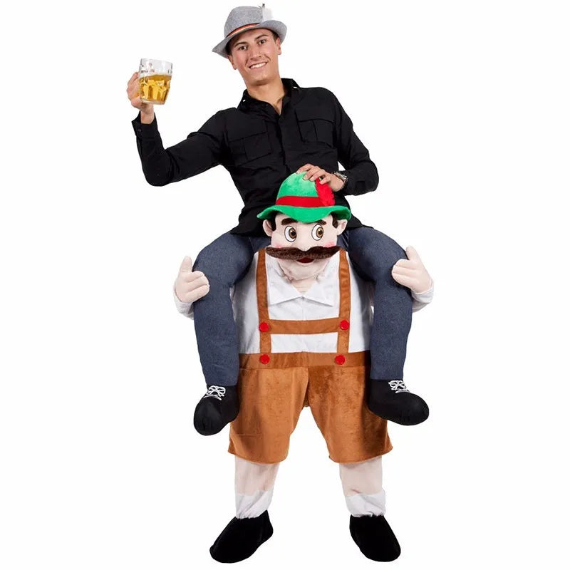 Mannen's Grappige Rijd Kostuum voor Halloween | Pluche Oktoberfest Stijl