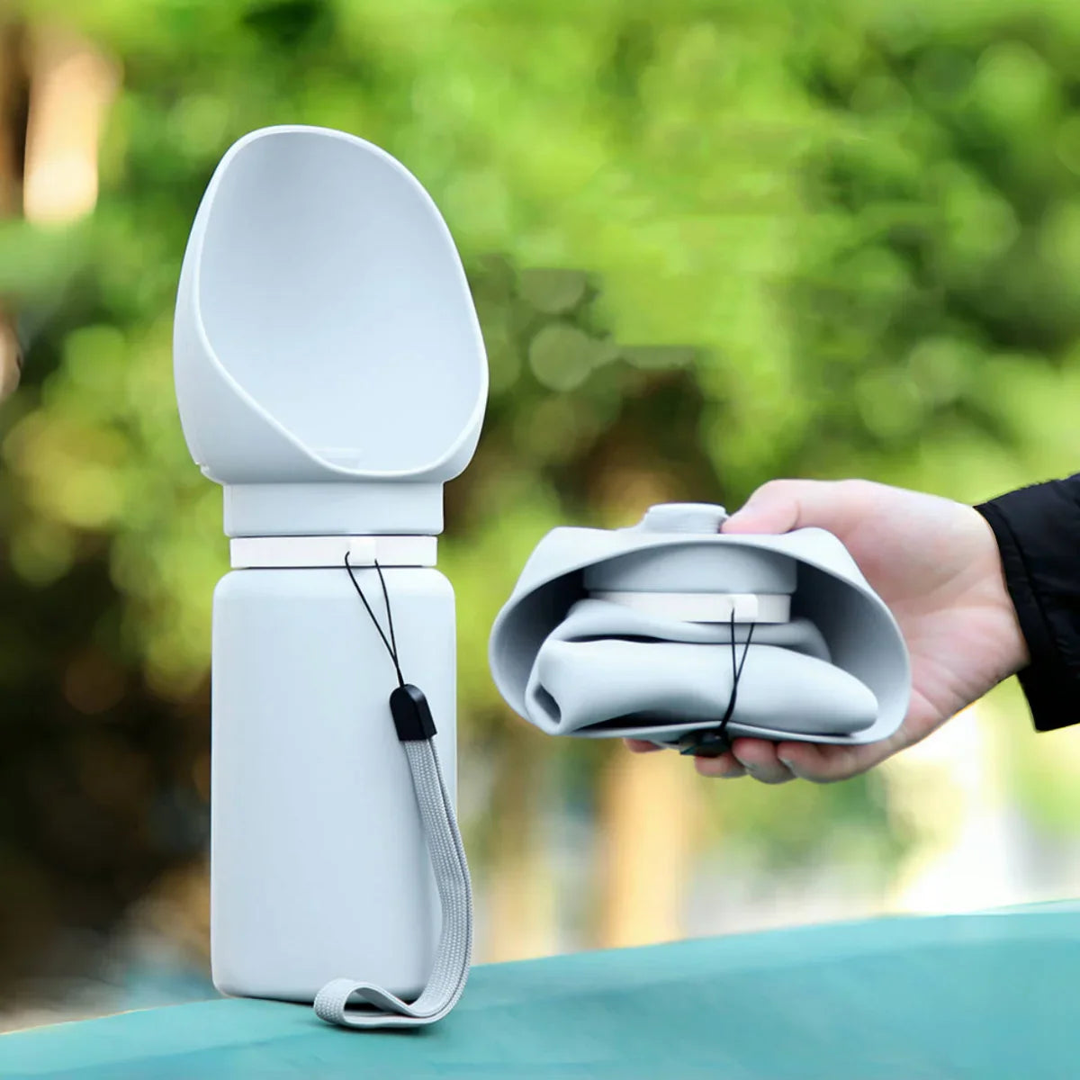 PuraPaws Opvouwbare Huisdier Drinkfles | Levensmiddelenveilig & Lekvrij | Voor Onderweg | 520 ml