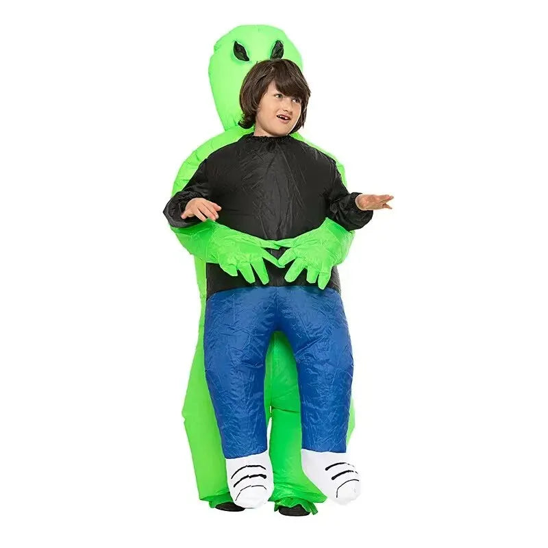 Grappig Opblaasbaar Halloween Kostuum voor Mannen | Alien Draag Mij Kostuum