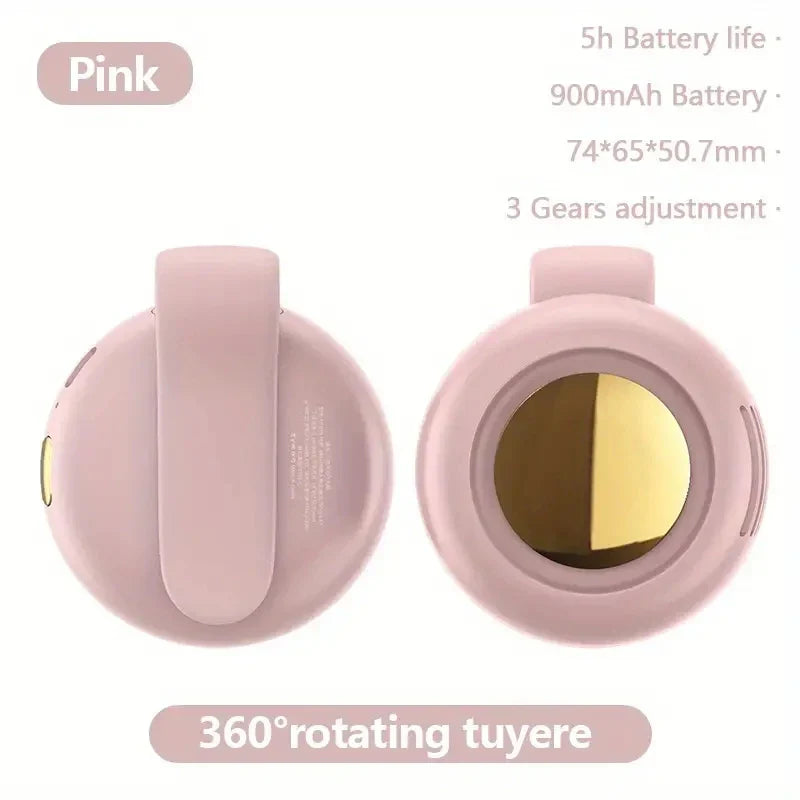 BreezeClip Mini-Ventilator | Stil, draagbaar en 360° draaibaar voor kinderen en onderweg