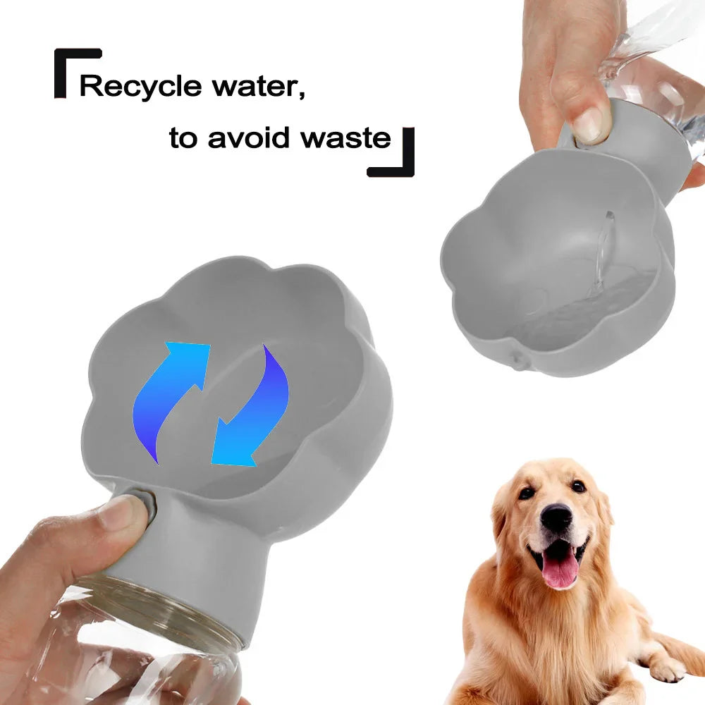 Drinkfles Droppa DuoBottle | 2-in-1 Water- & Voederdispenser voor Honden & Katten | Leaksproof & Draagbaar | 380 ml / 530 ml