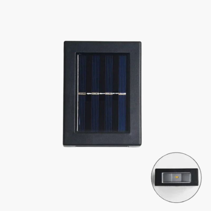 LuxeSolar Elegante LED Wandlamp | Duurzame zonne-energie met automatische werking