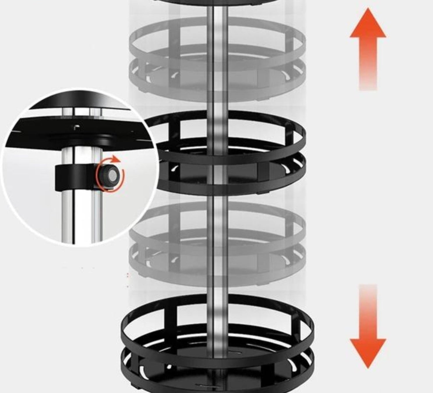 Draaiend Opbergrek - TwistRack 360°