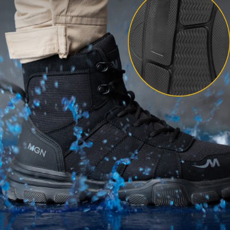 SafeGrip Heren Werkschoenen – Enkellaars met Stalen Neus en Antislip Zool