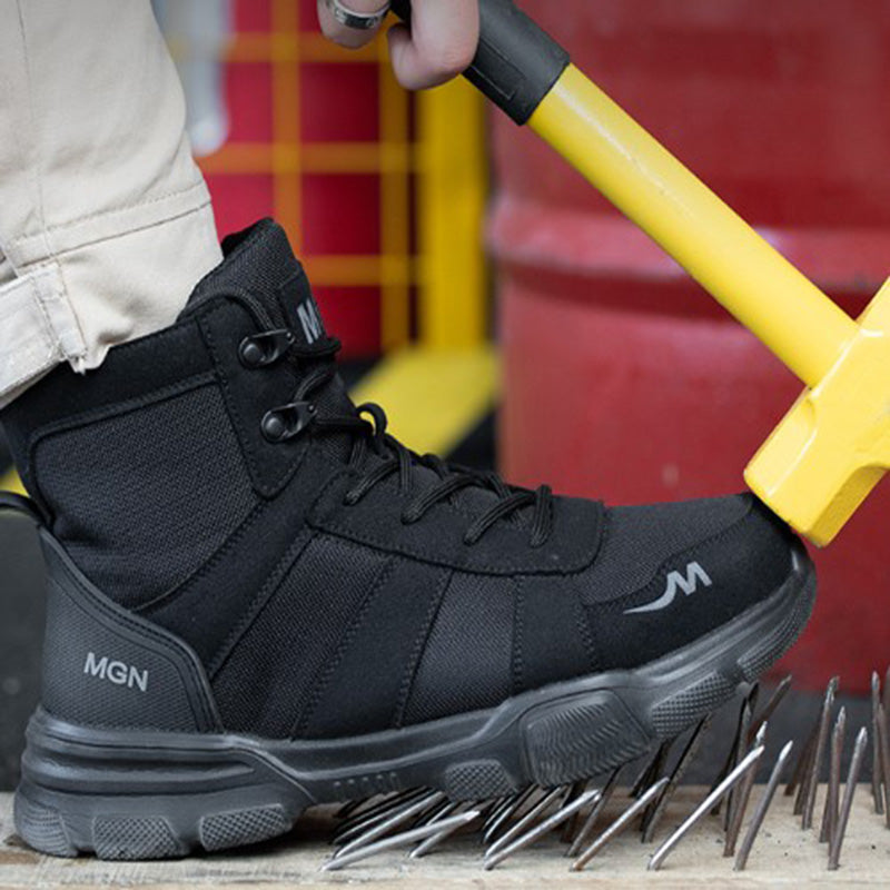 SafeGrip Heren Werkschoenen – Enkellaars met Stalen Neus en Antislip Zool
