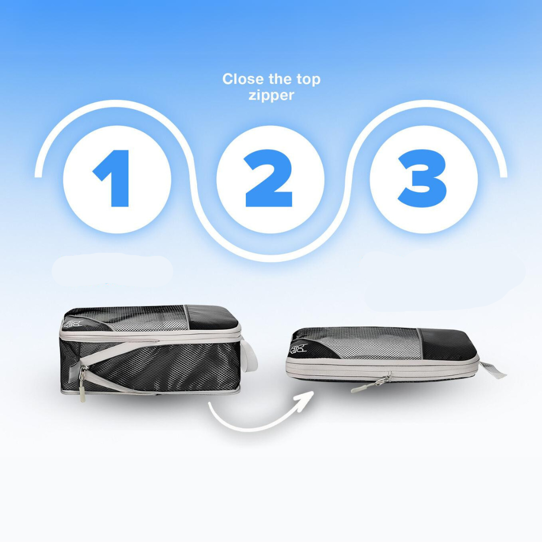 LuxuraPack Compressie Inpak Cubes | Ruimtebesparende opbergoplossingen voor georganiseerde reizen