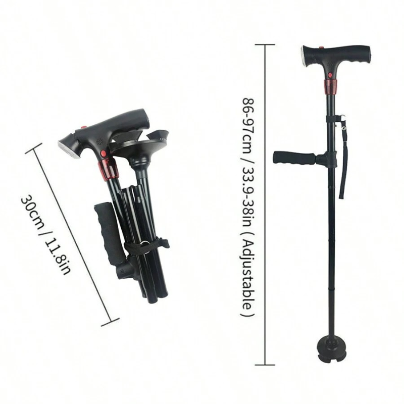 LuxuraGrip Dubbele Ondersteuningsstok | Verhoogde stabiliteit en comfort voor zorgeloze mobiliteit