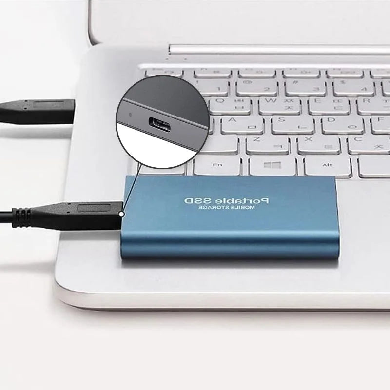 Draagbare 2TB Externe SSD – Ultra Snelle SSD Externe Harde Schijf met USB 3.1 voor Veilige Gegevensopslag