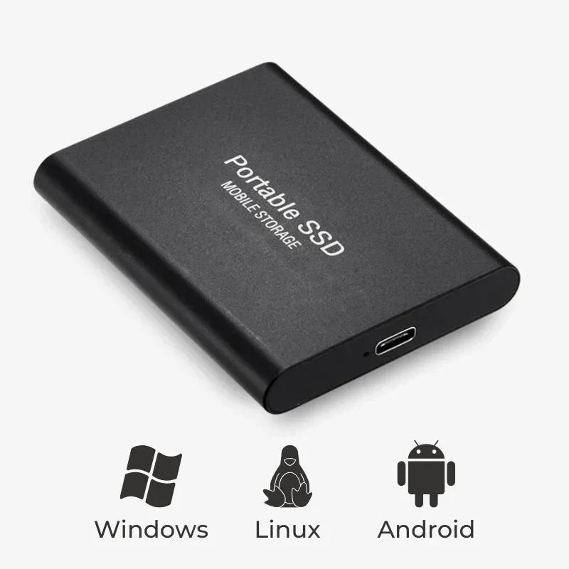 Draagbare 2TB Externe SSD – Ultra Snelle SSD Externe Harde Schijf met USB 3.1 voor Veilige Gegevensopslag