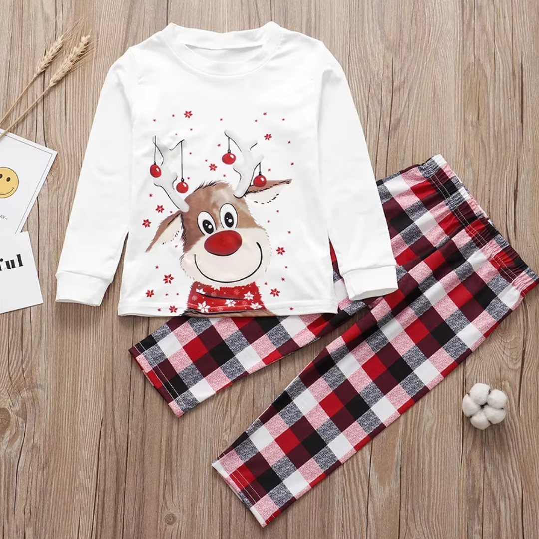 FeestKnit Bijpassende Kerst Pyjama Set – Zachte Katoenen Familie Pyjama voor Gezellige Feestdagen