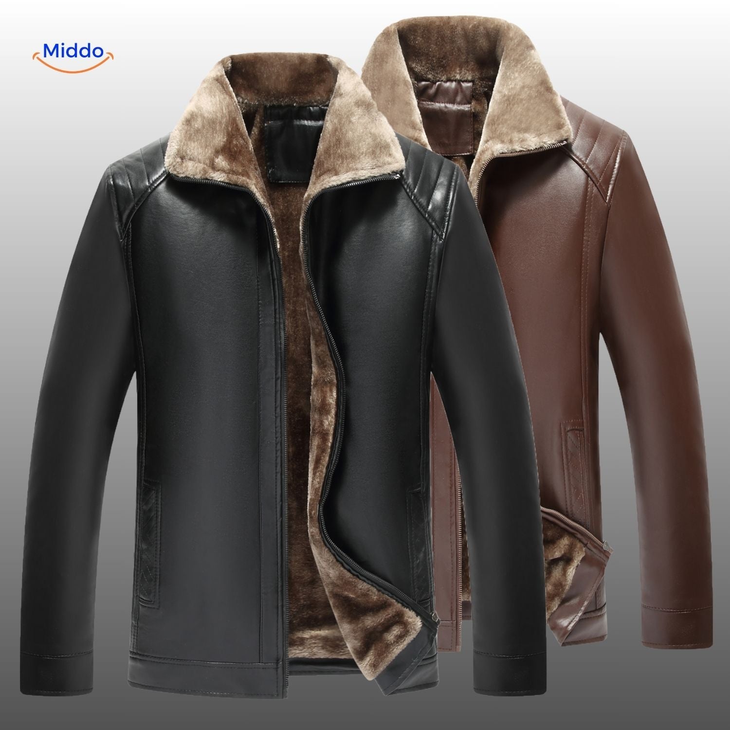 UrbanElegance Leren Jas | Luxe Bontvoering voor Tijdloze Stijl