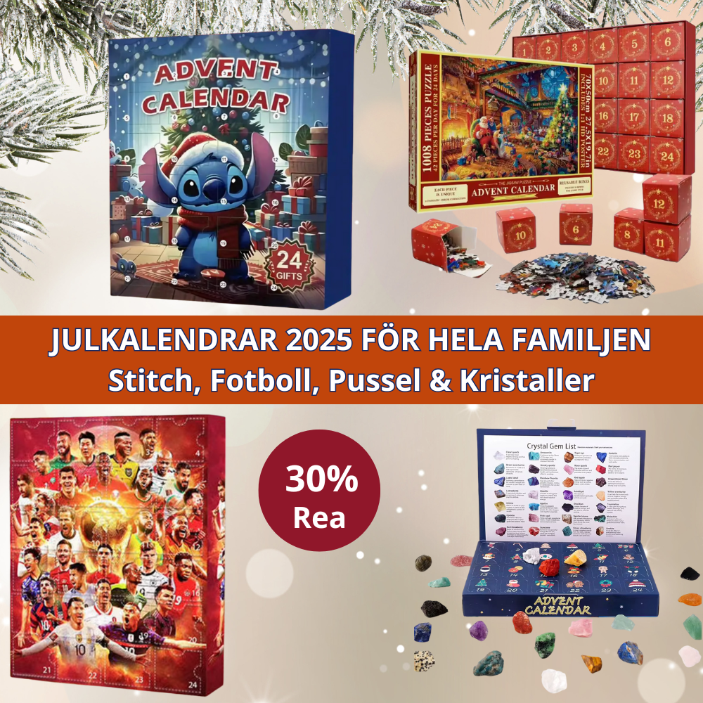 FamilieJoy Adventskalender 2025 | Vervulde verrassingen voor iedereen met Stitch, Voetbal, Puzzels & Kristallen