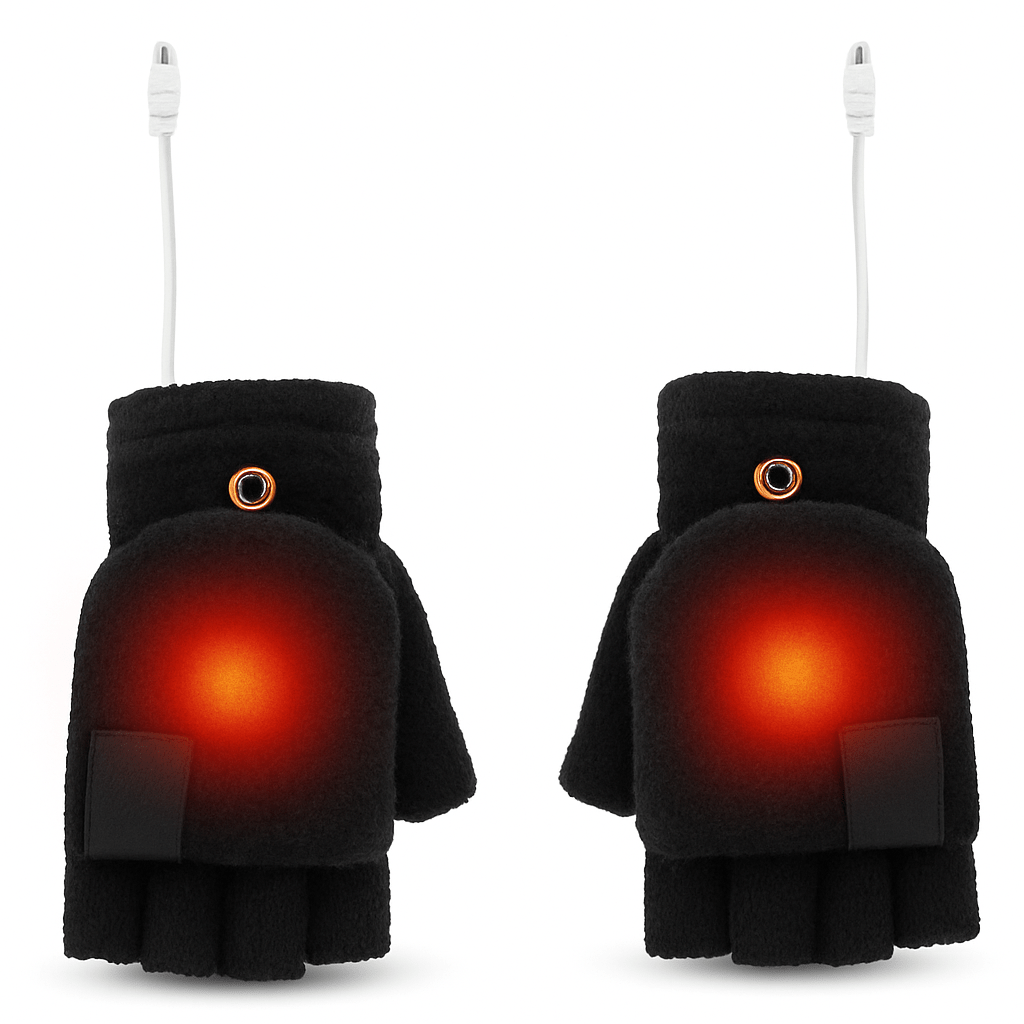 WarmGrip USB verwarmde vingerloze handschoenen – comfortabele winterhandschoenen voor kantoor en thuis