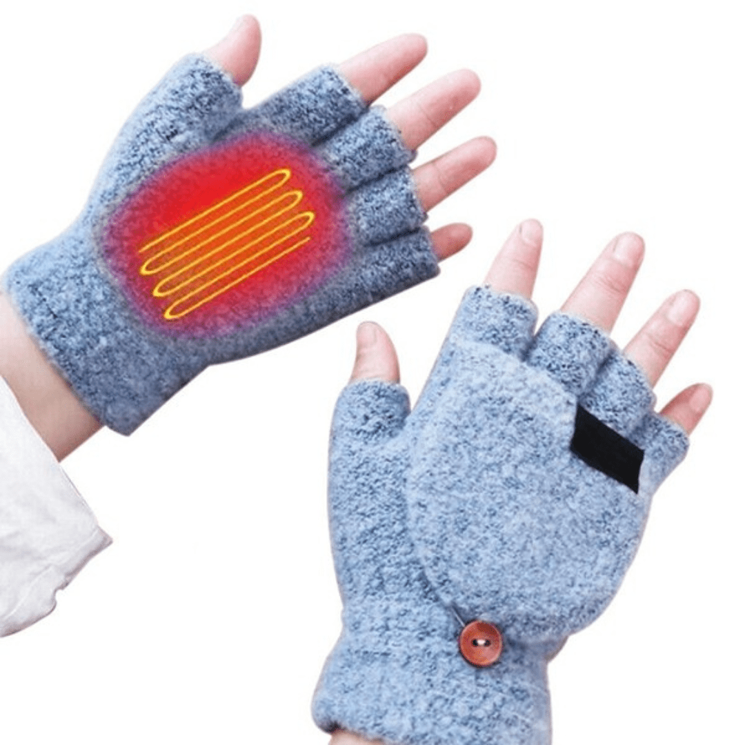 WarmGrip USB verwarmde vingerloze handschoenen – comfortabele winterhandschoenen voor kantoor en thuis