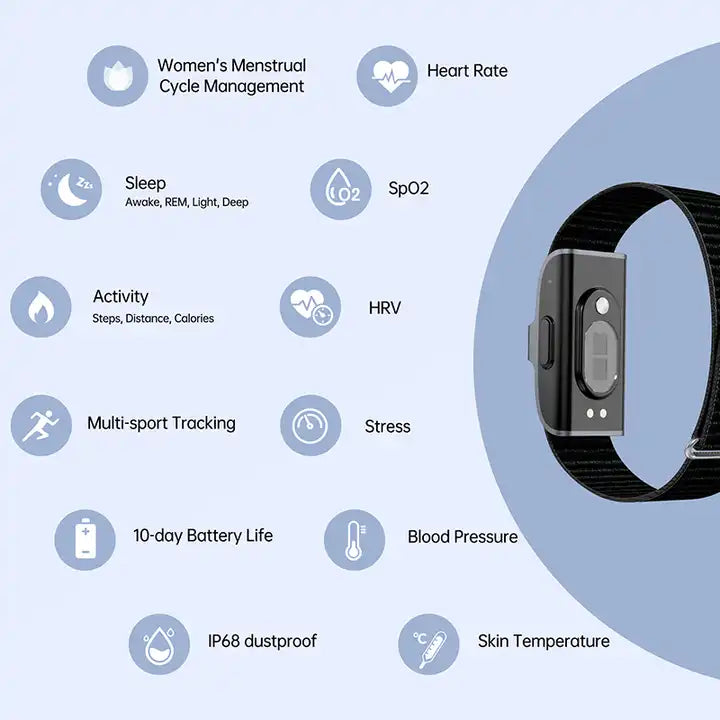 LifeTrack Activiteitenband – Discrete Fitness Tracker met Hartslagmeter en Stappenteller