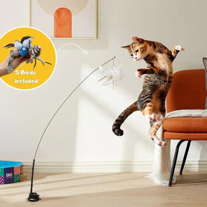 Interactief Kat Speelgoed met Realistische Vogelbewegingen – Boeiende en Veilige Simulatie voor Katten