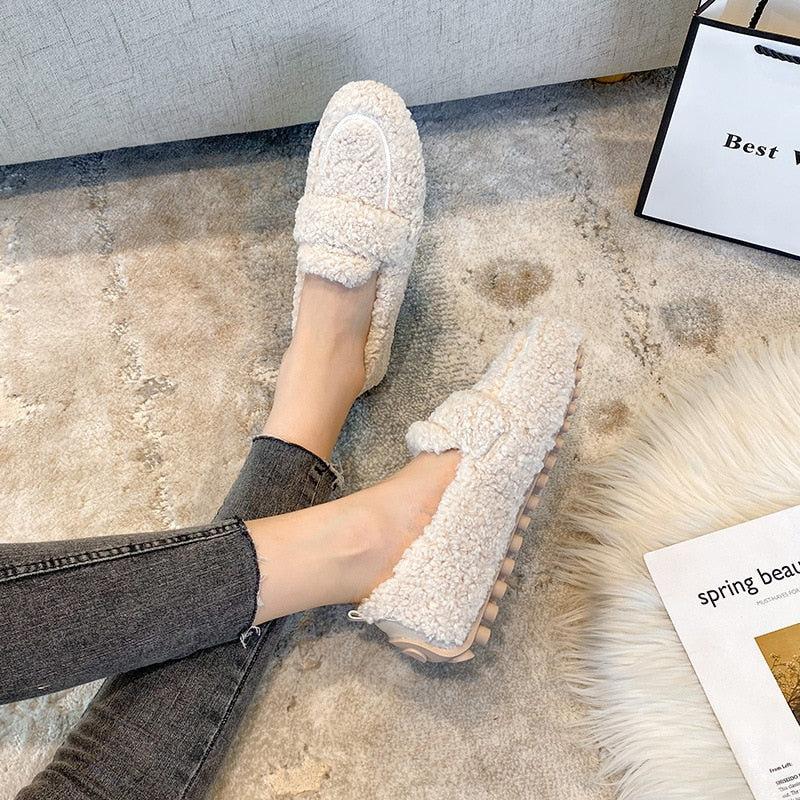 Luxe Plüsch Dameshuisschoenen – Warme Antislip Pantoffels voor Thuis