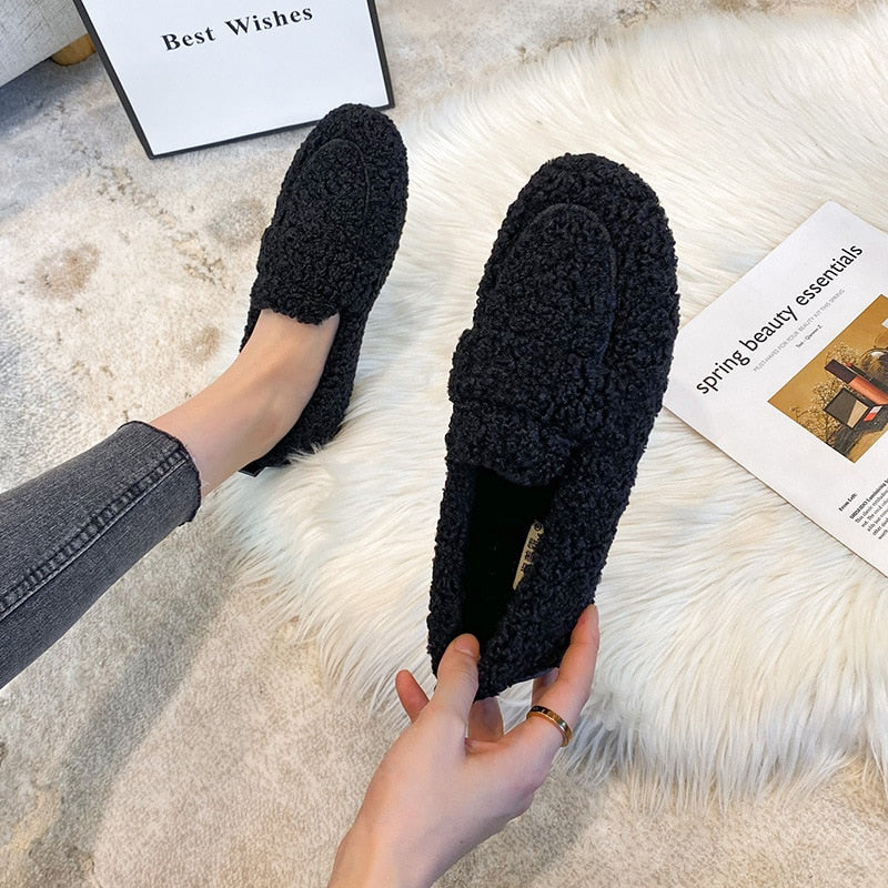 Luxe Plüsch Dameshuisschoenen – Warme Antislip Pantoffels voor Thuis
