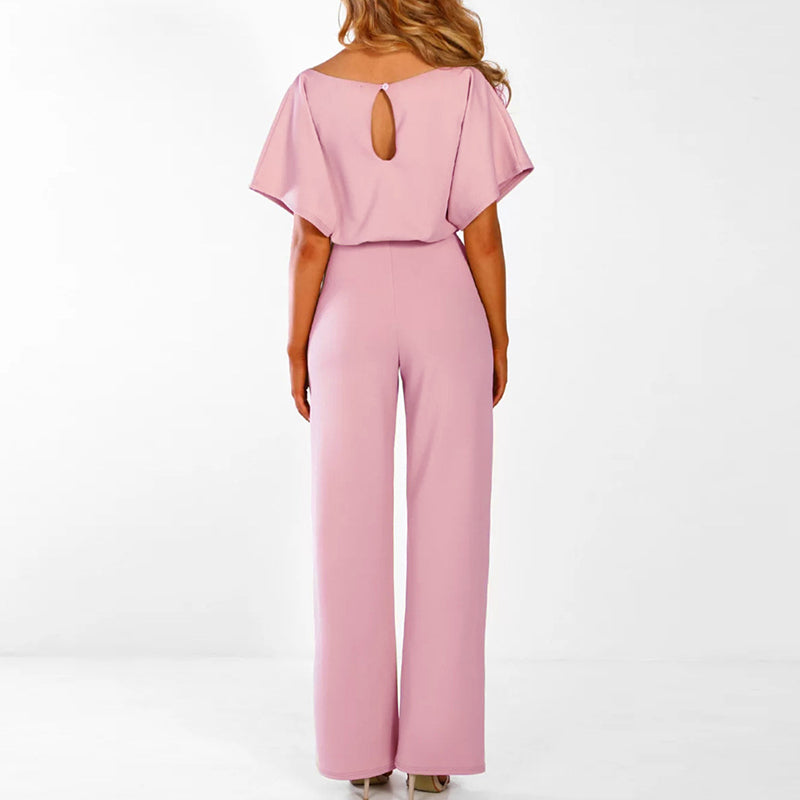 Elegante Dames Jumpsuit Serava – Stijlvolle Donkerblauwe Jumpsuit met Comfortabele Pasvorm