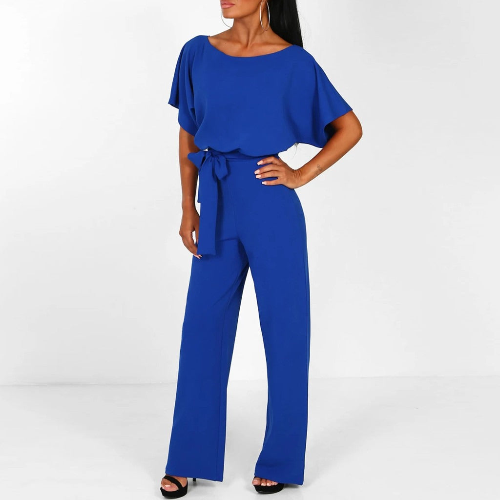 Elegante Dames Jumpsuit Serava – Stijlvolle Donkerblauwe Jumpsuit met Comfortabele Pasvorm