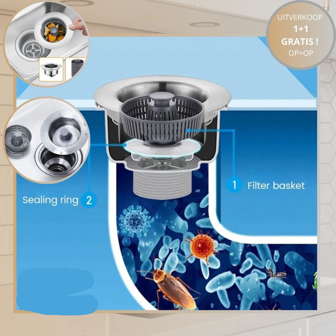 AquaElite™ | 3-in-1 Gootsteenfilter voor ongeëvenaarde waterzuivering