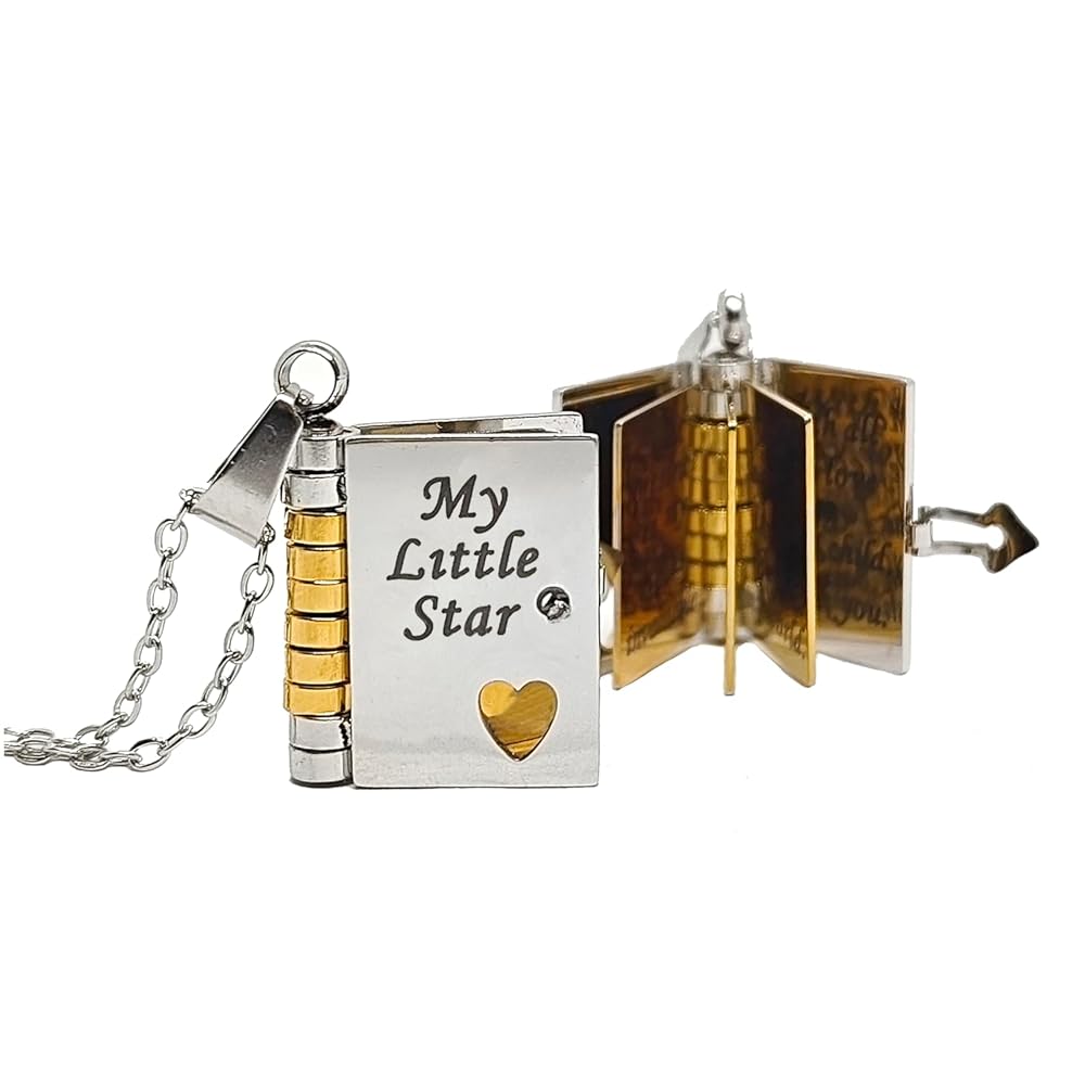 Herinnerings Boekhanger Ketting – Symbolisch Sieraad met Liefdevolle Boodschap