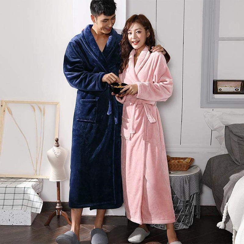 Winterzachte Unisex Badjas – Zachte Huisbadjas van Fleece en Flanel