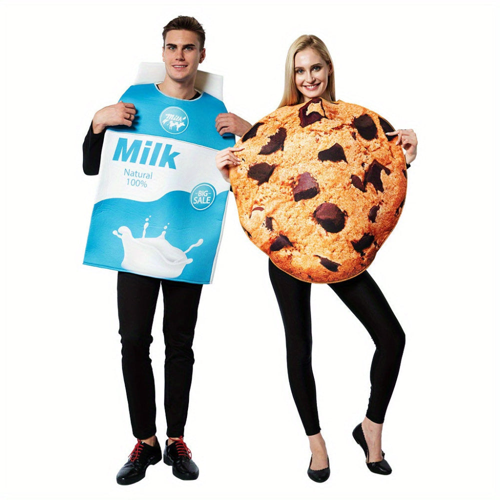 Grappige Koppels Halloween Kostuums Melk Koekjes Set