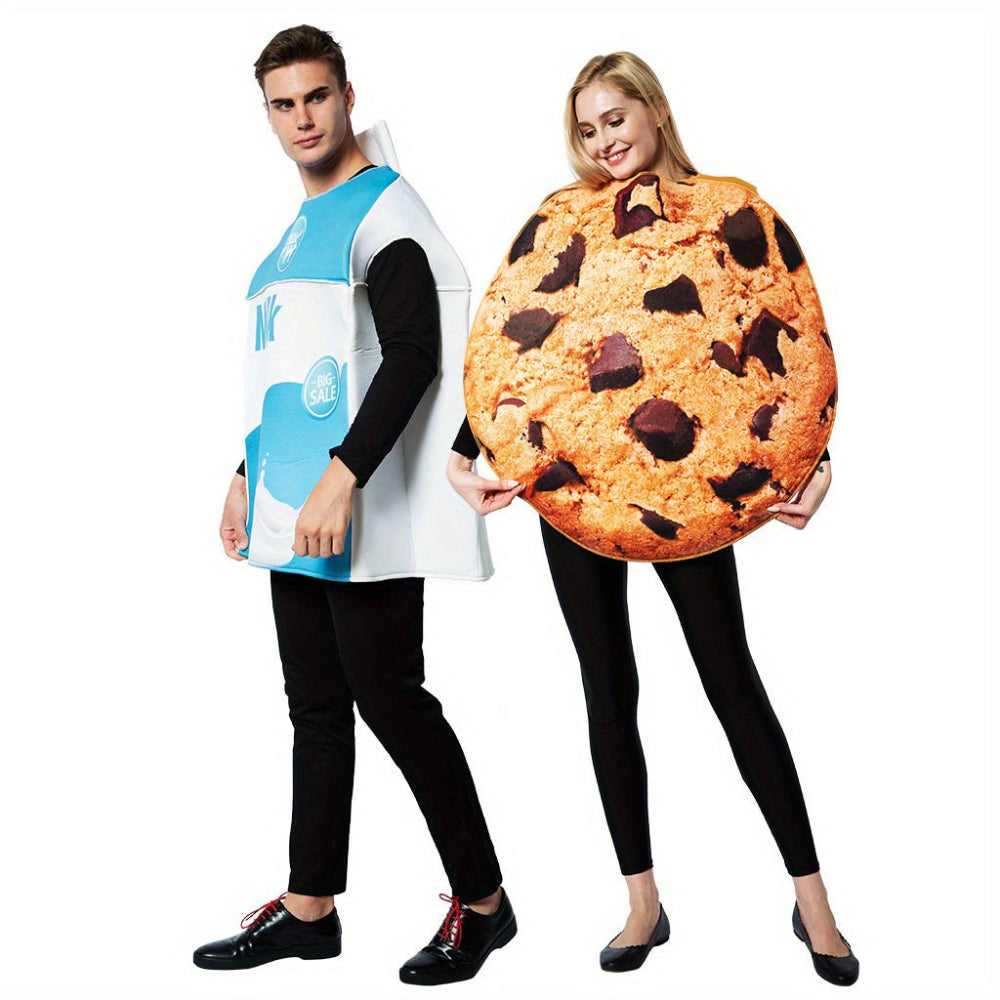 Grappige Koppels Halloween Kostuums Melk Koekjes Set