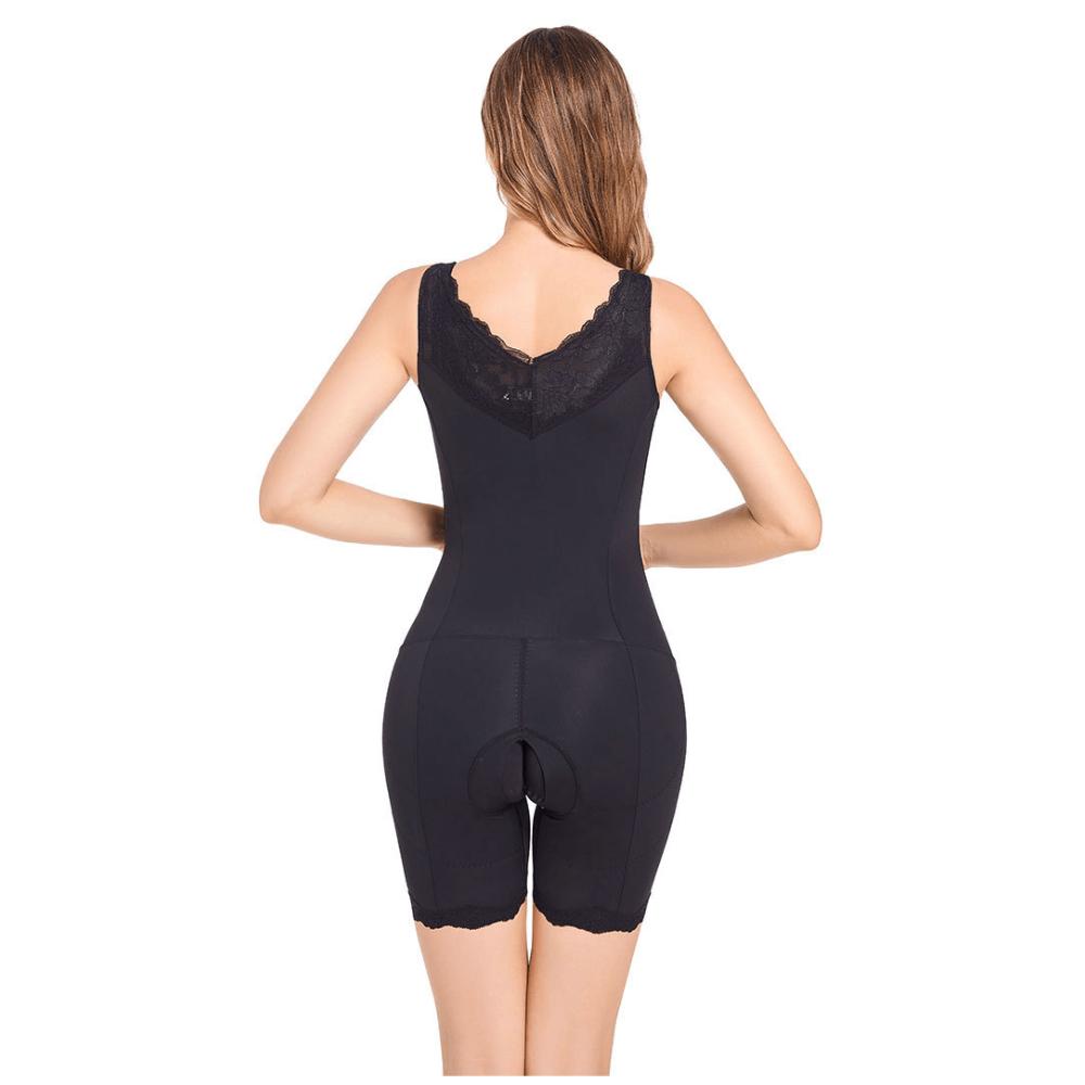 Elegante V-hals Kant Shapewear Bodysuit voor Postpartum Ondersteuning