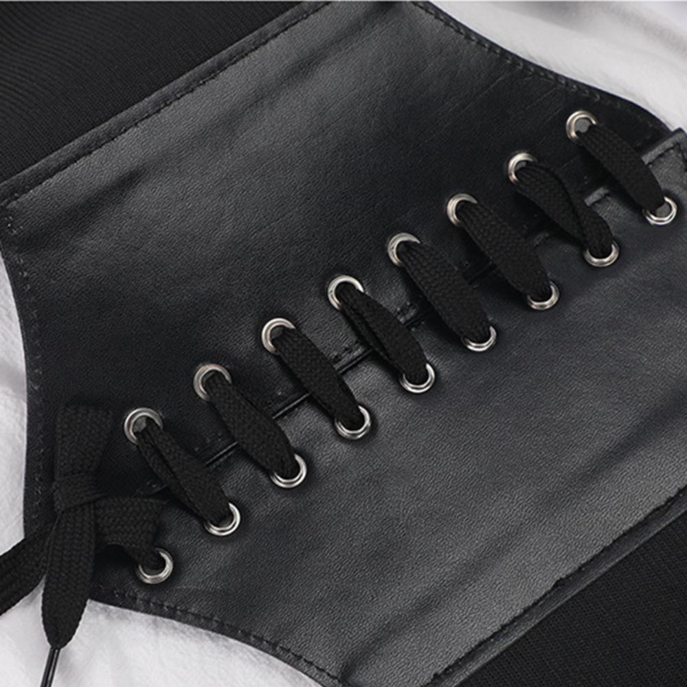 Elegante Vrouwen Cummerbund Korsetriem – Vetersluiting Tailleband voor een Stijlvolle Pasvorm