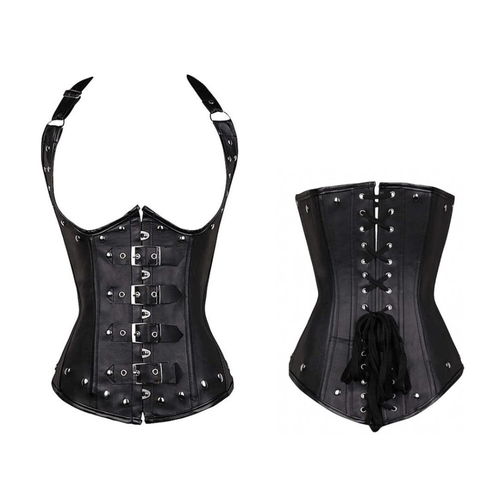 Gothic Steampunk Onderbust Korset Top - Stijlvolle Taille Trainer voor Vrouwen