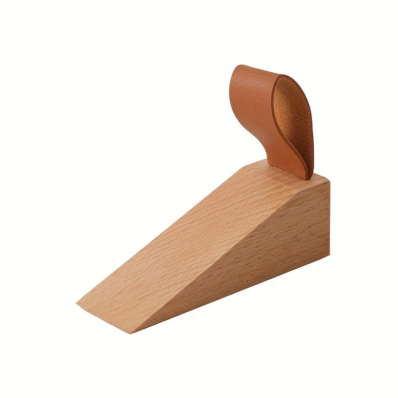 NordGrip Houten Deurstopper – Scandinavisch Design met Antislip Basis