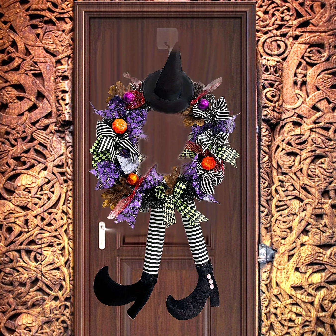 Halloween Grappige Heks Benen Krans | Feestelijke Deurdecoratie