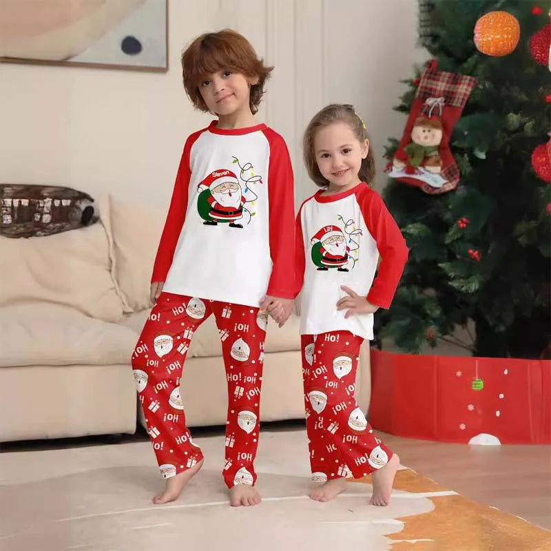 SantaRaglan | Matching Familie Kerstpyjama Set met Santa Print