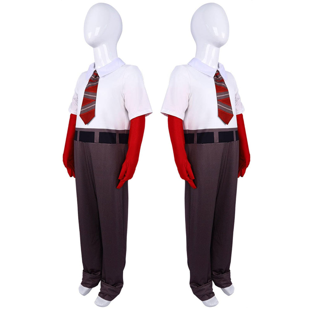 Halloween Cosplay Woede Jumpsuit Kostuum Handschoenen Stropdas Polyester Spandex