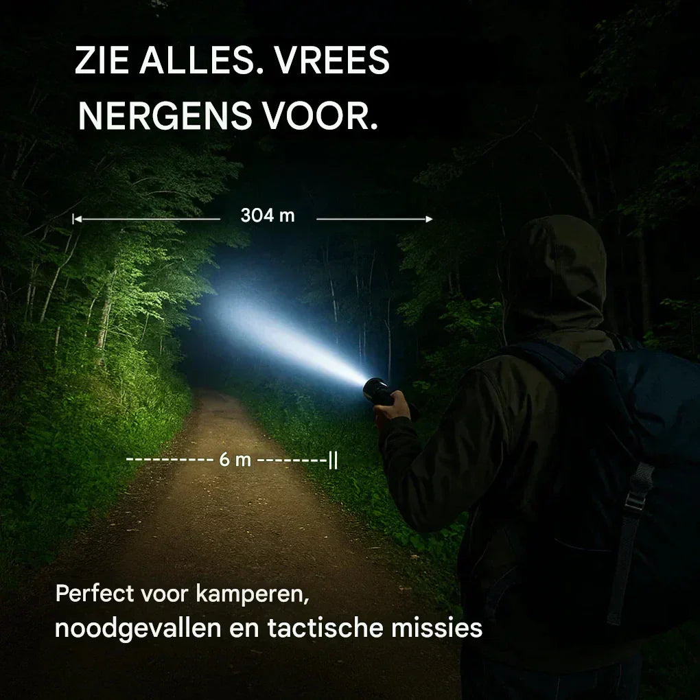 UltraSterke Nachtzicht Zaklamp Pro – Oplaadbare Aluminiumlamp