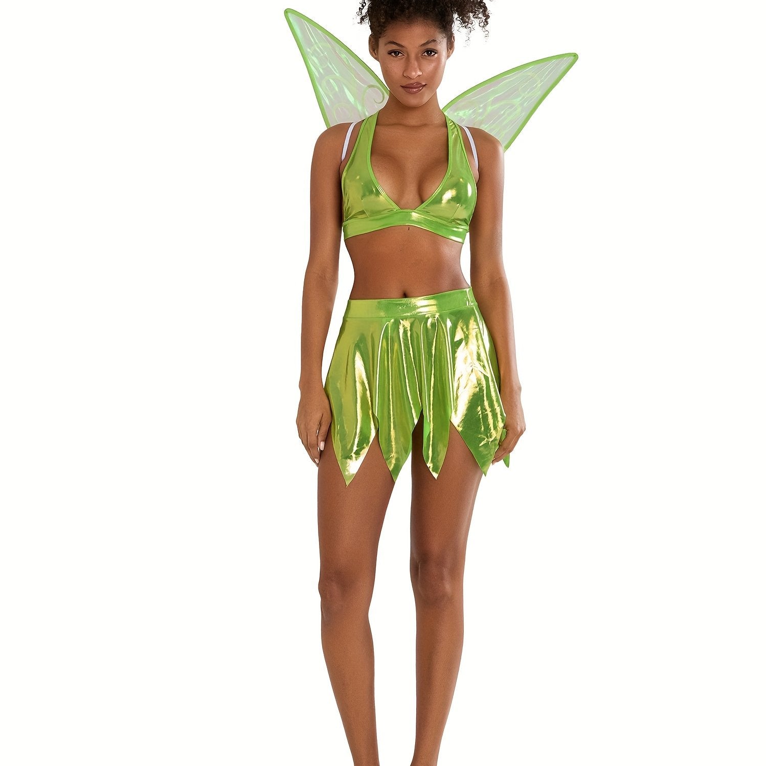 Vrouwen Twee Delige Fee Halloween Kostuum Set | Halter Mini