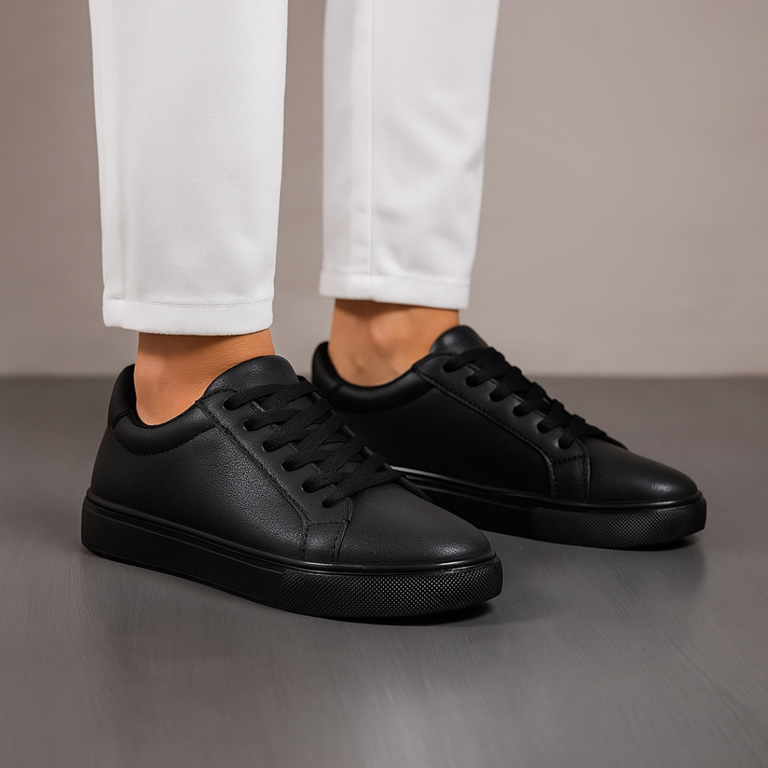 Elegante Zwarte Sneakers voor Heren - Dagelijks Comfort
