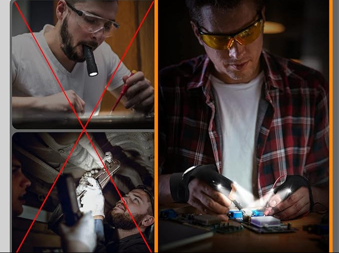 LuxeGuard LED Zaklamp en Waterdichte Handschoenen | Onmisbare bescherming en helder licht voor elke gelegenheid