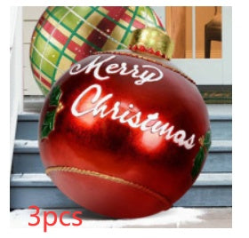 Opblaasbare Kerstbal Buiten Decoratie 60cm – Weerbestendige PVC Kerstdecoratie